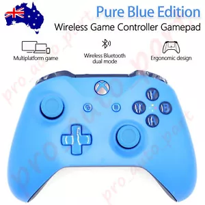 Pure Blue Edition MS Xbox One Wireless Game Controller Gamepad With PhoneJack - Picture 1 of 6