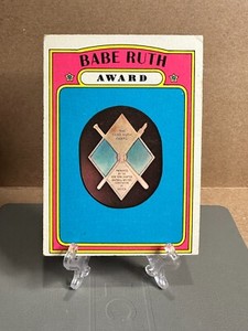 1972 Topps Babe Ruth Award #626 Award Winners List