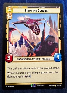 Tarjeta rara Star Wars Unlimited Spark of Rebellion Strafing Gunship - Imagen 1 de 2