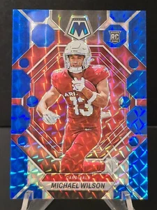 MICHAEL WILSON 2023 Panini Mosaic Blue Prizm RC /99!!! Arizona Cardinals!!! - Picture 1 of 2