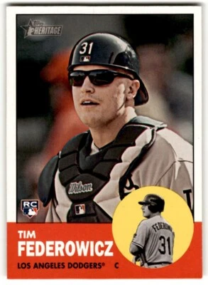 2012 Topps Heritage Tim Federowicz Rookie #196 Los Angeles Dodgers - Image 1 of 2