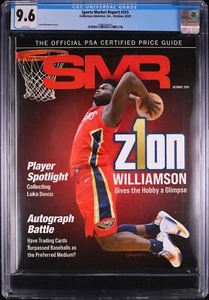 2020 CU Sports Market Report #315 Zion Williamson CGC 9.6 WHITE Pages - Picture 1 of 2