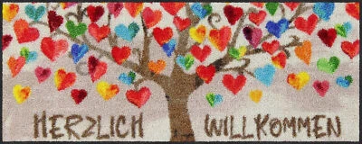 Salonloewe Minimatte Herzbaum 30x75 cm Sauberlaufmatte - Bild 1 von 4