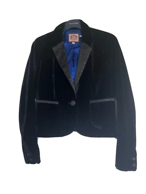 NWOT Juicy Couture Womens Black Velvet Blazer—Size Small - Image 1 of 4
