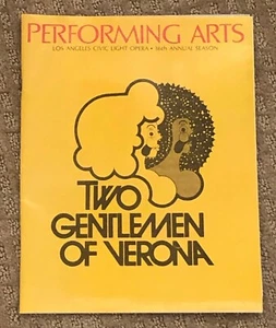 Programa Dos Caballeros de Verona L.A. con Stockard Channing y Larry Kert 1972 - Imagen 1 de 2