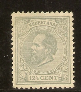 HOLANDA YVERT 22 * Mh 12 1/2 Cts. Gris Guillermo III 1872/1888 NL714 - Picture 1 of 2