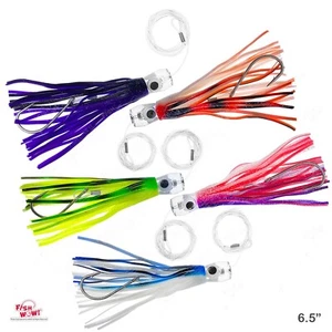 5pcs 6.5" Fishing cup Trolling Marlin rigged Lure Resin Head big game offshore - Picture 1 of 12