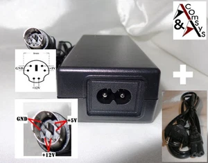 Netzteil 12V 2A 5V 2A Ersatz für Externe Festplatte ICY BOX IB-351U-BL 6Pin #U - Afbeelding 1 van 3