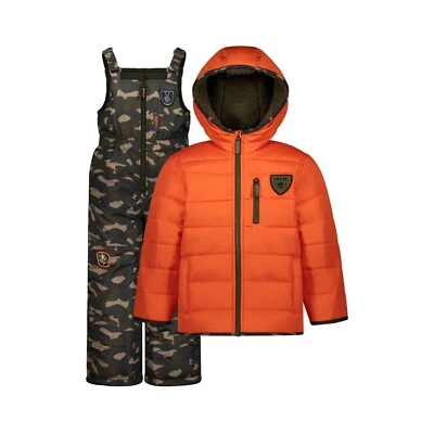 Weather Tamer Niños 2 Piezas Peso Pesado Estampado Camuflaje Babero Traje de Nieve Conjunto Chaqueta Nuevo con Etiquetas Foto 1 de 4