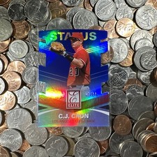 C.J. CRON 2015 ELITE STATUS DIE-CUT PARALLEL RC #'d /24 ANGELS ROCKIES !!