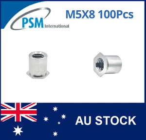SELF CLINCHING STAND-OFF THROUGH HOLE M5 X 8 STAINLESS STEEL PSM PSOSM58 X100 - Picture 1 of 4
