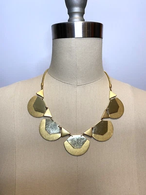 Collar con placa apilada geométrica Madewell latón tono dorado Foto 1 de 4