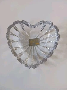 Mikasa Heart Shaped Crystal Trinket Dish - Picture 1 of 3