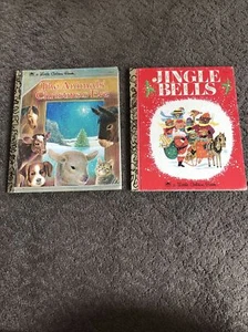 (2) LOT A Little Golden Book: Jingle Bells / 1977 The Animals Christmas Eve - Picture 1 of 2