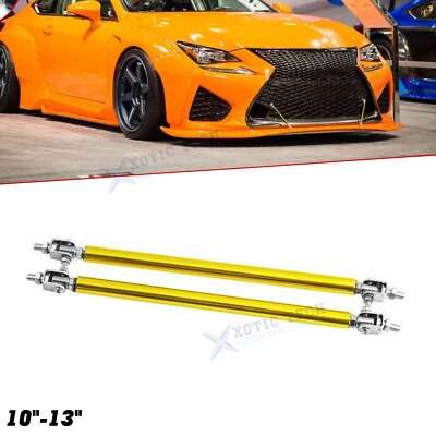 10"-13" Gold Racing Bumper Lip Support Rods Strut Tie Bars For Lexus RX ES IS NX - Image 1 of 4
