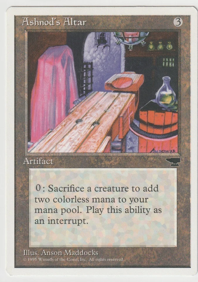 1x ASHNOD'S ALTAR Magic The Gathering MtG Uncommon Artifacts Chronicles VLP - Image 1 of 1