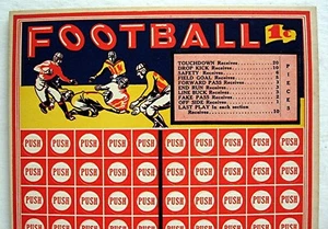 Tablero de puñetazo de fútbol americano de 1 centavo Acme Chicago sin usar stock antiguo de tienda - Imagen 1 de 2