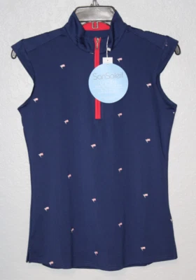 Новый San Soleil женщин XS США флаг день патриотический 1/4 молнии без рукавов верхний новый с Ярлыками - Изображение 1 из 4