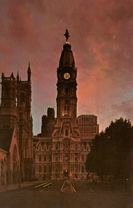 PHILADELPHIA, PENNSYLVANIA - North Broad Street zum Rathaus - POSTKARTE - A0063 - Bild 1 von 2