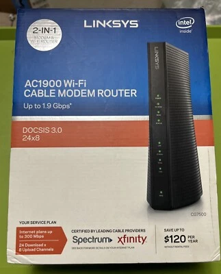 Linksys AC1900 Dual-Band Wi-Fi Router - CG7500 - Image 1 of 4