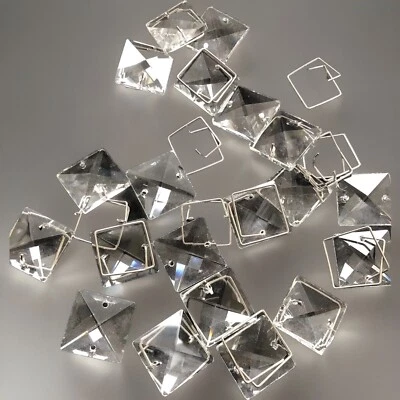 25x Wofi Kristall Glas Lüster Kronleuchter Lampen Dekorativ Ersatzteil 22x22mm
