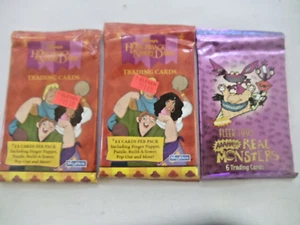 lot of 3 unopened packs Hunchback of Notre Dame Real Monsters 27 cards specials - Picture 1 of 2