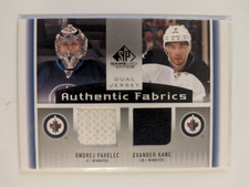 Ondrej Pavelec Evander Kane 2013-14 SP Game Used Authentic Fabrics #AF2-PK