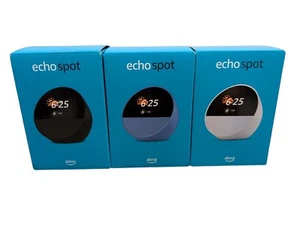 Amazon Echo Spot 2024 Smart Alarm Clock with Alexa - New Retail Sealed - Picture 1 of 12