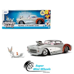 Jada 1:24 Bugs Bunny con Chevrolet Corvette 1957 - Looney Tunes - Hollywood - Imagen 1 de 2