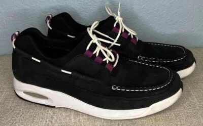 Cole Haan Suede Lace Up Loafer Women's 9B  Black Deck Boat Shoe - Image 1 of 4