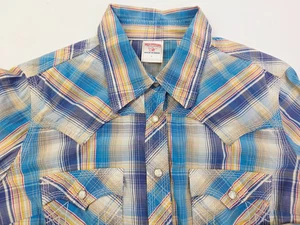 True Religion Size Large Embroidered Pocket Logos Pearl Snap Long Sleeve Western - Picture 1 of 9