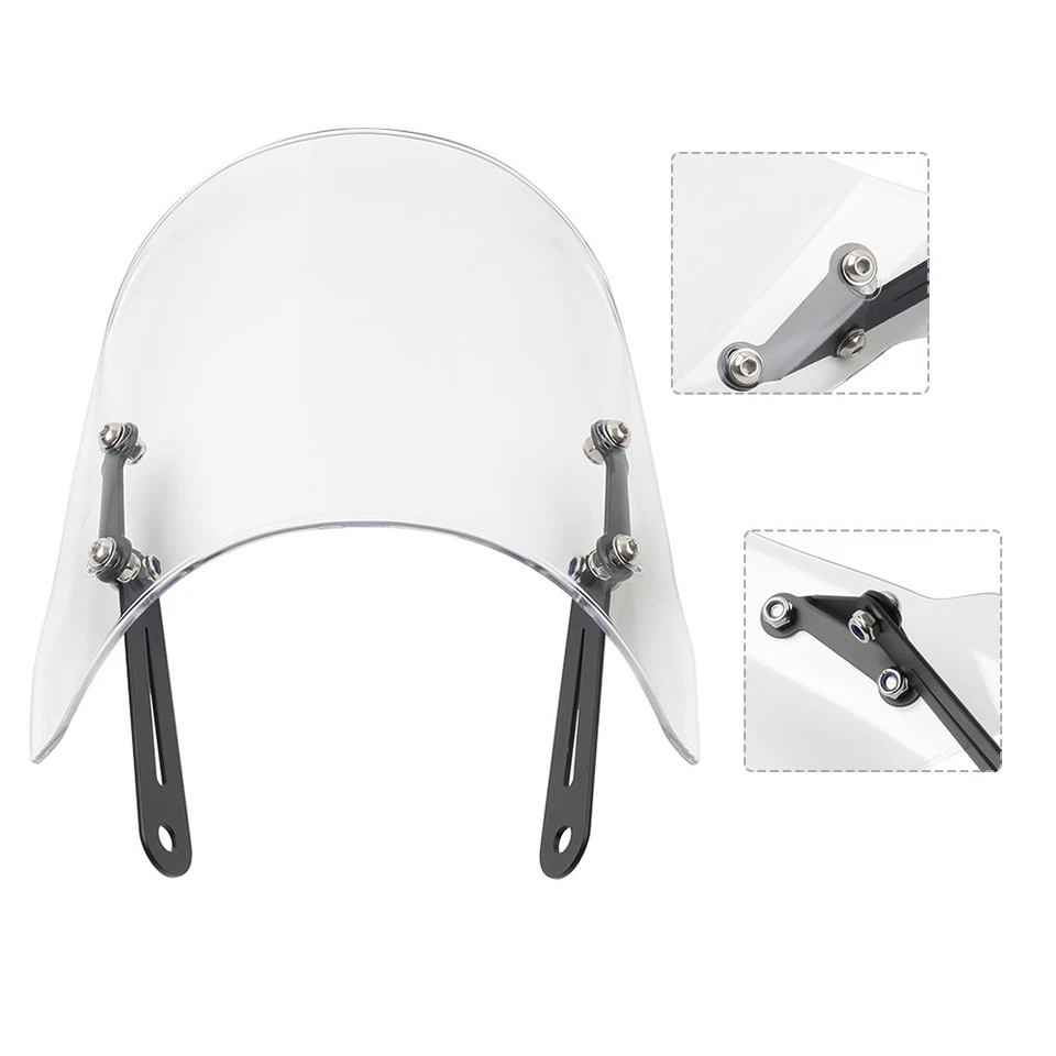 Clear Windshield Wind Screen For MOTO GUZZI V7 Classic 16-23 V9 Bobber 18-23 - Image 1 of 4