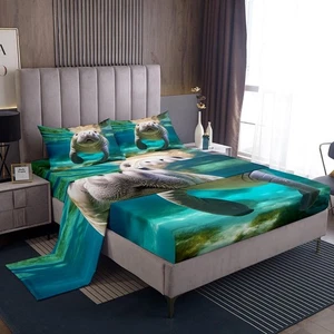 3D Seekuh King Size Lakensets für Kinder Jungen Mädchen Wildtier Bettwäsche Se... - Bild 1 von 6