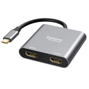 USB C to Dual HDMI Adapter 4K @60hz, Type C to HDMI Converter for MacBook Pro - Picture 1 of 11