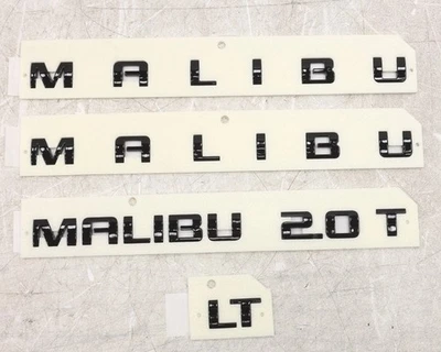 NUEVO OEM GM Negro Brillante Malibu Conjunto Emblema 84023560 Chevrolet Malibu 2017-2025 Foto 1 de 4
