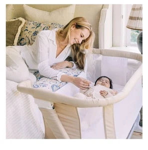 Baby DelightBeside Me Dreamer Organic Bassinet And Bedside Sleeper - Organic Oat - Picture 1 of 8