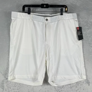 Under Armour UA pantaloncino golf fronte piatto 1309547 bianco taglia 42 elasticizzato NUOVO - Foto 1 di 5