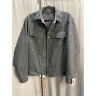 Vince Button Up Shaket Mens Small Green Clearence Nordstrom Ract Wool Blend B96 - Image 1 of 4