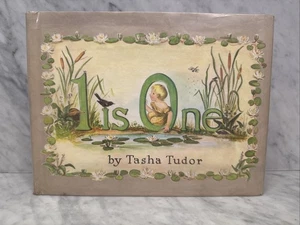 1 Is One by Tasha Tudor counting book 1956 + Dust Jacket Early Library Edition - Bild 1 von 17