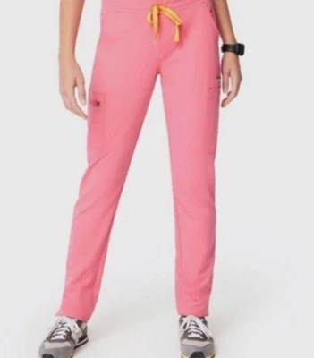Pantalones Médicos FIGS Yola Para Mujer Ajustados Pierna Recta Coral Talla Pequeña Foto 1 de 4