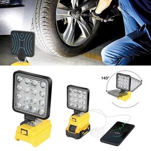 For Dewalt 18V Battery LED Work Light USB Torch Camping Workshop Flashlights - Picture 1 of 12