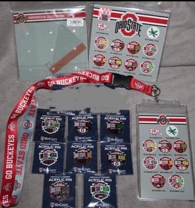 10 Stck. Ohio State Buckeyes College Football Championship Sammlerstück Pin Set Einheitsgröße - Bild 1 von 1
