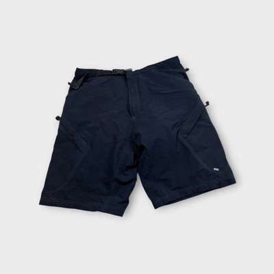 Bermuda masculina acolchoada preta REI resistente bicicleta mountain bike G grande - Imagem 1 de 4