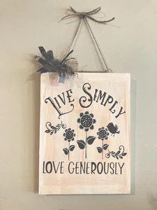 Live Simply Schild Bauernhaus Deko - Bild 1 von 3