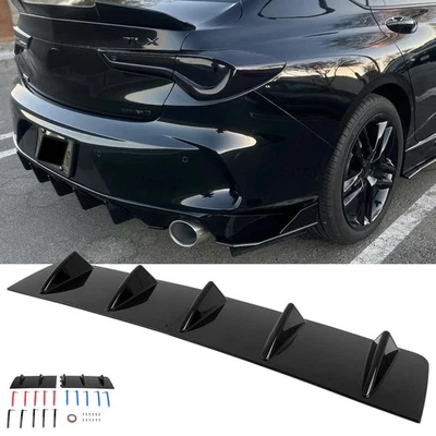 Para Acura TLX carro traseiro difusor spoiler labial divisor barbatana de tubarão kit corpo - Imagem 1 de 4