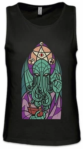 Church Of Cthulhu Herren Tank Top Miskatonic Lovecraft Arkham Dunwich Kathedrale - Picture 1 of 1