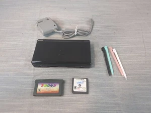 Nintendo DS Lite Handheld System- Onyx Black w/4 Stylus, 2 Games, Charger Tested - Picture 1 of 11