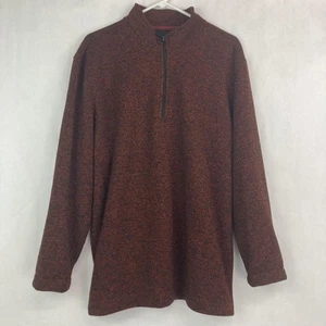 Van Heusen Flex Corte Clásico Sudadera Hombre Talla XL Rojo Negro 1/4 Zip - Imagen 1 de 5