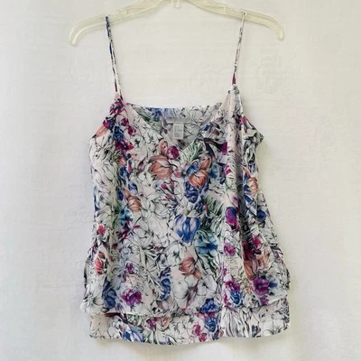 Blusa H&M Estampado Floral Correa de Espagueti Mujer 6 Boho Chic Multicolor Flor Tanque Foto 1 de 4