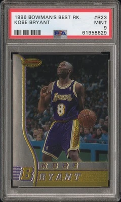 PSA 9 1996 Bowman's Best Rookie #R23 Kobe Bryant Los Angeles Lakers COMO NUEVO Foto 1 de 2